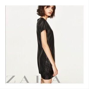 Zara collection side lace up dress NWT